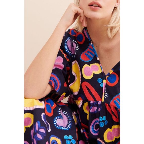 Ottod’Ame Blu Abito Midi Dress Size 6 - Picture 3 of 10